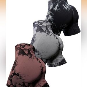 Tie-Dye High-Waisted Shorts Set